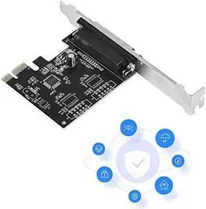 PCI-E Parallel,PCIE to Parallel Port Card Print Port LPT PCI-E LPT Printer Card Adapter DB25,for Windows for MAC for Linux,Printer Converter Adapter Controller