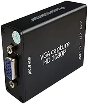 Video Coverter VGA Capture Card,VGA to USB2.0 Converter,Audio and Video Capture Device,Plug-and-Play,USB Drive-Free HD 1080P Video Capture Tool for Windows,Linux and Android