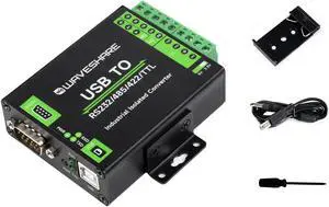 USB to RS232/485/422/TTL Converter Adopt Original FT232RNL Chip, Industrial Isolated USB Converter with Multiple Protection, Support Multi Communication Interface Conversion and Multi System