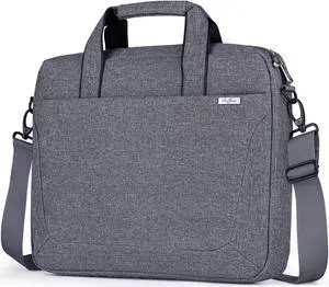 BAFFINA 17 17.3 Inch Laptop Shoulder Bag for Men Women,Waterproof Computer Carrying Case Messenger Bag with Strap for 17"-18" HP Dell,Laptop Briefcase for Office business Travel College School,Grey