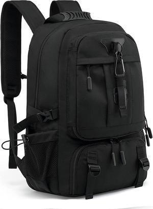 INSAVANT Travel Backpack for Mens 18.3 Inch with Laptop Sleeve and Shoe Compartment, Computer Backpacks with USB Charging Port, Durable Hiking Work Business Daypack for Women(Black Black)