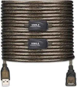LDKCOK USB 2.0 Type A Male to A Female Active Repeater Extension Cable 75ft, High Speed 480 Mbps