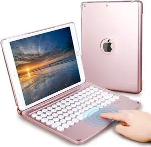 LAVO-TECH Touchpad iPad Keyboard Case 10.2/10.5 inch for iPad 9th 8th 7th Gen, iPad Air 3rd Gen, iPad Pro 10.5", Wireless Bluetooth iPad 9th Generation Case with Keyboard Full Protection Smart Cover