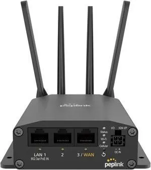 Peplink Cellular Router MAX BR1 Mini - LTE (CAT 7) WiFi Router | LTE Cellular Modem | 3 Ethernet LAN, Built-in WiFi | Redundant SIM Slots, Built-in eSIM | Upgradeable to Dual WAN | VPN capable