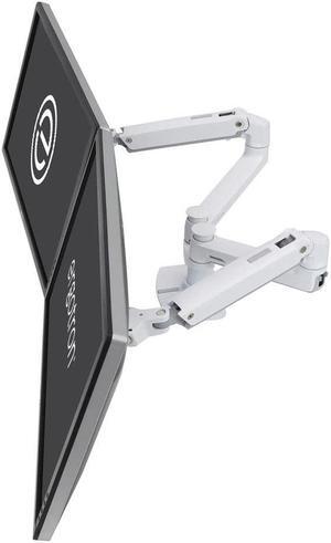 Ergotron - LX Dual Monitor Arm, VESA Desk Mount - for 2 Monitors Up to 27 Inches, 7 to 20 lbs Each - White