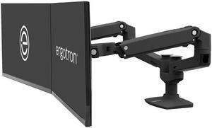 Ergotron - LX Dual Monitor Arm, VESA Desk Mount - for 2 Monitors Up to 27 Inches, 7 to 20 lbs Each - Matte Black