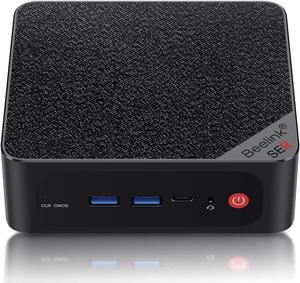 Beelink Mini PC AMD Ryzen 7 5800H Up to 4.4GHz 8C/16T,Mini Computer 16GB DDR4 RAM/500GB M.2 SSD Graphics 8 core 2000 MHz Wifi6/BT5.2/HDMI+DP+Type-C,Support 4K Triple Displays