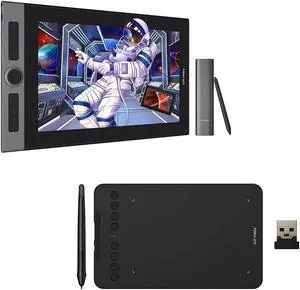 XP-PEN Artist Pro 16 Drawing Tablet with Screen 15.6 Inch Drawing Display Full Laminated Graphics Pen Display & XP-PEN Deco mini7W Wireless Graphics Drawing Tablet 7X 4.37 Inches