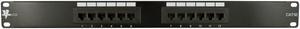 Vertical Cable Cat5e 12 Port 19" Horizontal Rackmount 1U Patch Panel