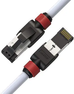 LINKUP - [Tested with Versiv CableAnalyzer Cat7 Ethernet Cable -1 FT (6 Pack) 10G Double Shielded RJ45 S/FTP | Network Internet LAN Switch Router Game | High-Speed | 26AWG White