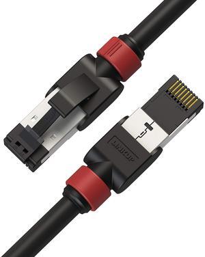 LINKUP - [Tested with Versiv CableAnalyzer] Cat7 Ethernet Cable -1 FT (6 Pack) 10G Double Shielded RJ45 S/FTP | Network Internet LAN Switch Router Game | High-Speed | 26AWG Black
