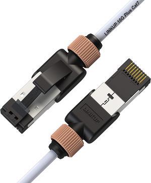 LINKUP - [Tested with Versiv CableAnalyzer] Cat7 Ethernet Cable -2 FT (12 Pack) 10G Double Shielded RJ45 S/FTP | Network Internet LAN Switch Router Game | High-Speed | 30AWG White