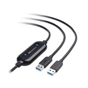 Cable Matters USB 3.0 Data Transfer Cable PC to PC for Windows, USB Transfer Cable in 6.6 ft - Easy Computer Sync Software Key Included, Works with Windows 11/10/8/7/Vista/XP, Compatible with PCMover