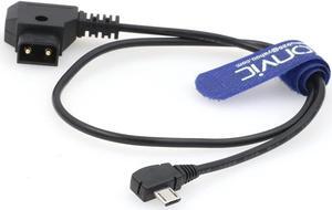 Eonvic D-tap to Micro USB 90 Degree Right Angle Motor Power Cable for Tilta Nucleus Nano Motor