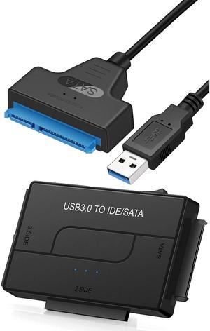 EYOOLD SATA to USB Cable for 2.5 Inch SSD & HDD + SATA IDE to USB Adapter with Power Supplyr