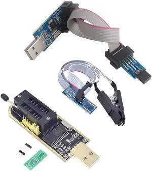 Geekstory for ATMEL 51 AVR USB ISP ASP Microcontroller Programmer Downloader CH341A 24 25 Series EEPROM Flash BIOS USB Programmer Module