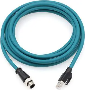 HangTon Ethernet M12 8 Pin A-Coded RJ45 Cable CAT7e for Industrial Camera Sensor Cognex in-Sight 5000 7000, DMR 200 500, ism1400 PLC 3 Meter