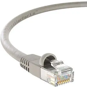 InstallerParts Ethernet Cable CAT5E Cable UTP Booted 100 FT - Gray - Professional Series - 1Gigabit/Sec Network/Internet Cable, 350MHZ
