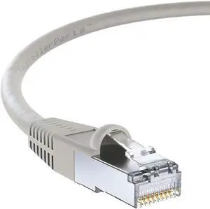 InstallerParts (10 Pack Ethernet Cable CAT6 Cable Shielded (SSTP/SFTP) Booted 3 FT - Gray - Professional Series - 10Gigabit/Sec Network/High Speed Internet Cable, 550MHZ