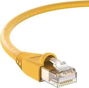 InstallerParts (10 Pack Ethernet Cable CAT6A Cable UTP Booted 2 FT - Yellow - Professional Series - 10Gigabit/Sec Network/High Speed Internet Cable, 550MHZ