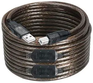 LIQUN Long Printer USB Cable USB Printer Cable 50 Feet USB 2.0 Type A Male to B Male Printer Scanner Cord, high-Speed Built-in chip Enhanced Signal Transmission for Printer/Scanner