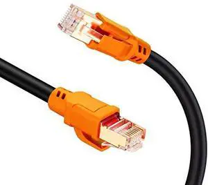 NC XQIN Cat 8 Ethernet Cable 75 ft Cat8 26AWG RJ45 Network Patch Cable 40Gpbs/2000Mhz LAN Wire Cable Cord Shielded for Modem, Router, PC, Mac, Laptop, PS2, PS3, PS4, Xbox, and Xbox 360. Red