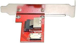 NFHK PCI-Express 4.0 Mini SAS SFF-8087 to Oculink SFF-8611 SFF-8612 PCBA Female Adapter with Bracket