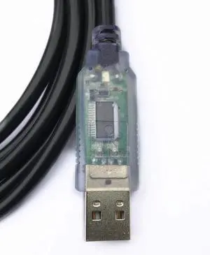 EZSync USB CT-62 CAT Programming Cable for Yaesu FT-100, FT-817, FT-857, FT-897 Radios, LED Data Lights, Mini DIN 8 (Transparent), EZSync722