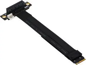 BQZYX+ M Key Extension M.2 NGFF Key M to PCIe 3.0 4X Extension Cable m.2 Key m to pci-e 4X (90degRight Angle PCI-E Slot)