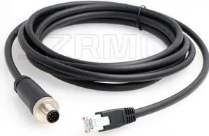SZRMCC M12 A Code 8 Pin Male to RJ45 Ethernet Cable Cat6 Gigabit Shielded Waterproof Sensor Actuator Network Cable for Cognex in-Sight 7000 DMR-300 Industrial Camera Vision Sensors (2m/6.5ft)
