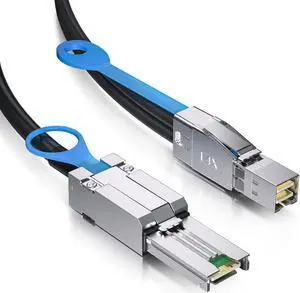 ipolex SFF-8644 to SFF-8088 External Mini SAS HD Hybrid Cable for HBA, RAID Controllers, JBOD, Storage Enclosures - Backward/Forward Compatible, 2-m(6.56ft)