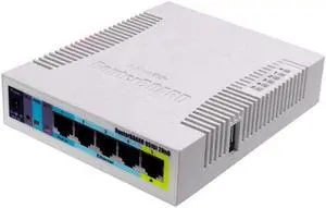 Mikrotik RouterBoard RB951Ui-2HnD 2.4GHz SOHO Wireless Access Point with Antennas Built in and 5 Ethernet Ports