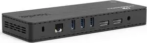 VisionTek VT4800 Thunderbolt 3/ USB-C Docking Station - 60W of Power, 2X DisplayPort, 4X USB-A, 1x USB-C, Audio, Ethernet for Windows/MacOS
