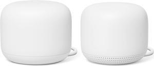 Nest WiFi Router with 1 Point - Mesh for Wireless Internet Wi-Fi Extender Smart Speaker Works and Google Home Systems Snow