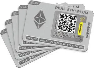 Ballet 5-Pack Real Ethereum (ETH) - The Easiest Crypto Cold Storage Card - Cryptocurrency Hardware Wallet with Multicurrency and NFT Support
