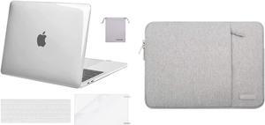 MOSISO Plastic Hard Shell Case & Vertical Sleeve Bag Compatible with MacBook Pro 13 inch 2020 2019 2018 2017 2016 Release A2338 M1 A2289 A2251 A2159 A1989 A1706 A1708