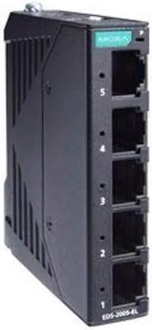 MOXA EDS-2005-EL 5-Port Entry-Level Unmanaged Switch, 5 Fast TP Ports, -10 to 60degC