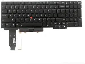 GinTai US Laptop Keyboard with Backlit Replacement for Lenovo Thinkpad E15 SN20U64129-01 V185820BS1/SN20U64093 PK131D72B00 KT01-18D6BS01USRA000(G)