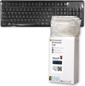 Green Onions Supply[3 Pack] Universal Keyboard Cap. Fully Covered Flat Style 0.025mm Superb Tactile Feeling Waterproof Anti-Dust Desktop Keyboard Cover with Numeric Hospital/Dentist Use (20 Packs)