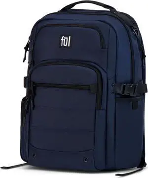 FUL Tactics Collection 17 Inch Laptop Backpack, Division Padded Computer Bag for Commute or Travel, Navy, One Size