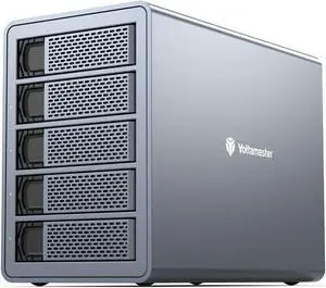 Yottamaster 5 Bay RAID Hard Drive Enclosure, 150W Aluminum USB3.0 RAID Enclosure for 3.5 & 2.5 Inch SATA HDD/SSD, Support 90TB(5x18TB) Direct Attached Storage DAS RAID1/5/10/JBOD/CLONE [FS5RU3]