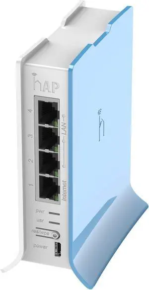 Mikrotik hAP lite TC Home Access Point 2.4 GHz Dual Chain with 4X Ethernet Ports and USB Power Supply Tower case