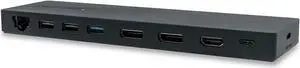 VisionTek VT2000 USB-C MST 3x Monitor Docking Station - 2x DispayPort, 1x HDMI, 4x USB Ports, Audio, Ethernet, SD Reader for Windows