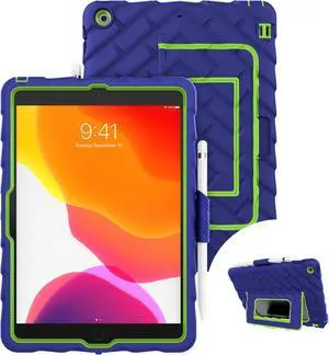 Gumdrop HideAway Case Fits Apple iPad 9th | 8th | 7th Gen (10.2-inch) Designed for K-12 Students Teachers and Classrooms-Drop Tested Rugged Shockproof Bumpers for Reliable Device Protection-Blue/Green