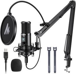 MAONO USB Microphone, Professional Condenser Computer PC Mic with One-Touch Mute, Gain Control for Podcast, Recording, Gaming, Streaming, Zoom Meeting, Instruments, Studio, YouTube, Discord PM421 MAONO USB Microphone, Professional Condenser Computer PC Mic with One-Touch Mute, Gain Control for Podcast, Recording, Gaming, Streaming, Zoom Meeting, Instruments, Studio, YouTube, Discord PM421