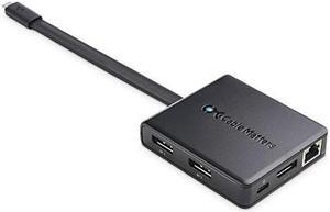 Cable Matters Triple Monitor USB C Hub (USB C Dock) with 3X DisplayPort, USB-A and USB-C, Gigabit Ethernet, and 100W Charging - Thunderbolt 3, Thunderbolt 4, USB4 Compatible for Surface Pro, XPS