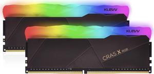 KLEVV CRAS X RGB DDR4 16GB (2x8GB) 3600MHz CL18 1.35V Gaming Desktop Ram Memory SK Hynix Chip XMP 2.0 Ready (KD48GU880-36A180X)