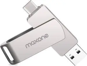 Maxone Flash Drive USB Type C Both 3.1 Tech - 2 in 1 Dual Drive Memory Stick High Speed OTGCompatible with Android Smartphone Computer, MacBook, Chromebook Pixel (256GB)