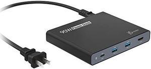 j5create USB-C Travel Dock with PD 65W Power Supply - for Travel or Business Trip - Charging Adapter Hub with 4K HDMI, USB-A x 2 - for MacBook Air/Pro 13, Surface Pro, and USB-C Laptop (JCDP392)