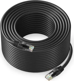 Maximm Cat 6 Ethernet Cable 250 ft - High-Speed LAN Cable, Internet Cable, Patch Cable, and Network Cable - UTP, 10Gbps, 550MHz Ethernet Cord - Black
